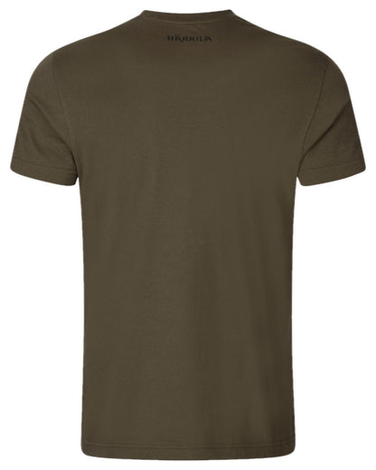Willow Green Coloured Harkila Impact Short Sleeve T-Shirt on white background #colour_willow-green