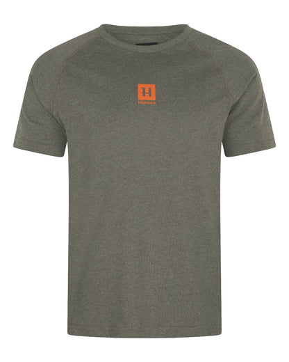 Green Melange Coloured Harkila Instinct Short Sleeve T-Shirt on white background #colour_green-melange