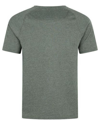 Green Melange coloured Harkila Instinct Short Sleeve T-Shirt on white background #colour_green-melange