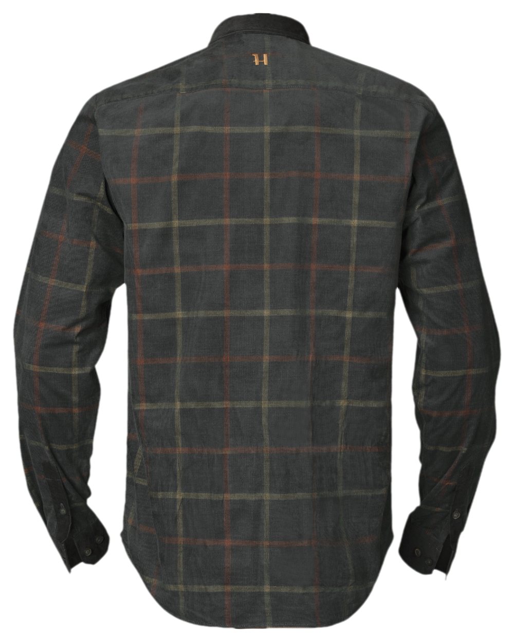 Phantom Coloured Harkila Kaldfjord Corduroy Check Shirt on white background #colour_phantom