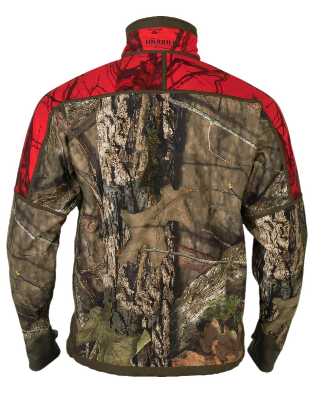 Hunting Green Mossy Oak Break-up Country Coloured Harkila Kamko Camo Reversible WSP Jacket on white background #colour_hunting-green-mossy-oak-break-up-country