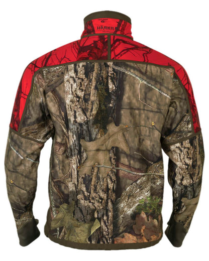 Hunting Green Mossy Oak Break-up Country Coloured Harkila Kamko Camo Reversible WSP Jacket on white background #colour_hunting-green-mossy-oak-break-up-country