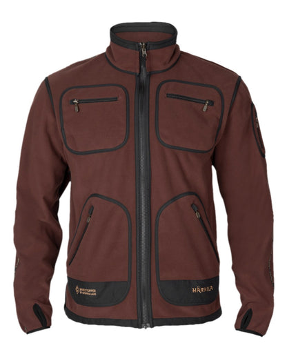 Green Bordeaux Coloured Harkila Kamko Fleece on white background #colour_green-bordeaux