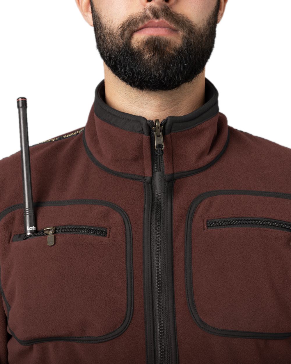 Green Bordeaux Coloured Harkila Kamko Fleece on white background #colour_green-bordeaux