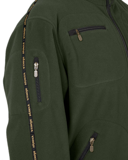 Grey Green Coloured Harkila Kamko Fleece on white background #colour_grey-green