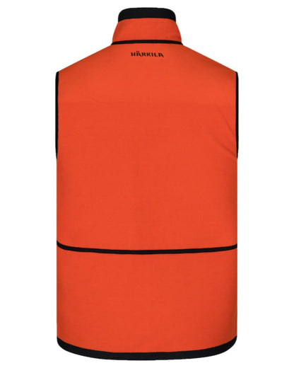 AXIS Limited Edition Orange Coloured Harkila Kamko Pro Edition Reversible Hi-Vis Waistcoat on white background #colour_axis-limited-edition-orange