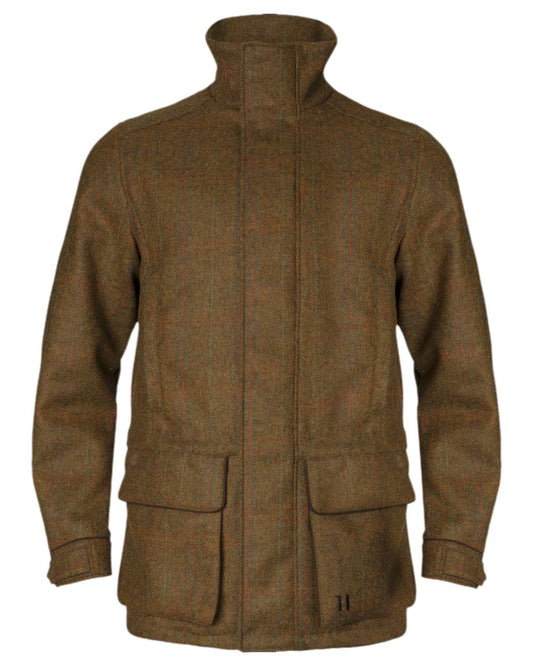 Terragon Brown Coloured Harkila Kenmore GTX Jacket on white background #colour_terragon-brown