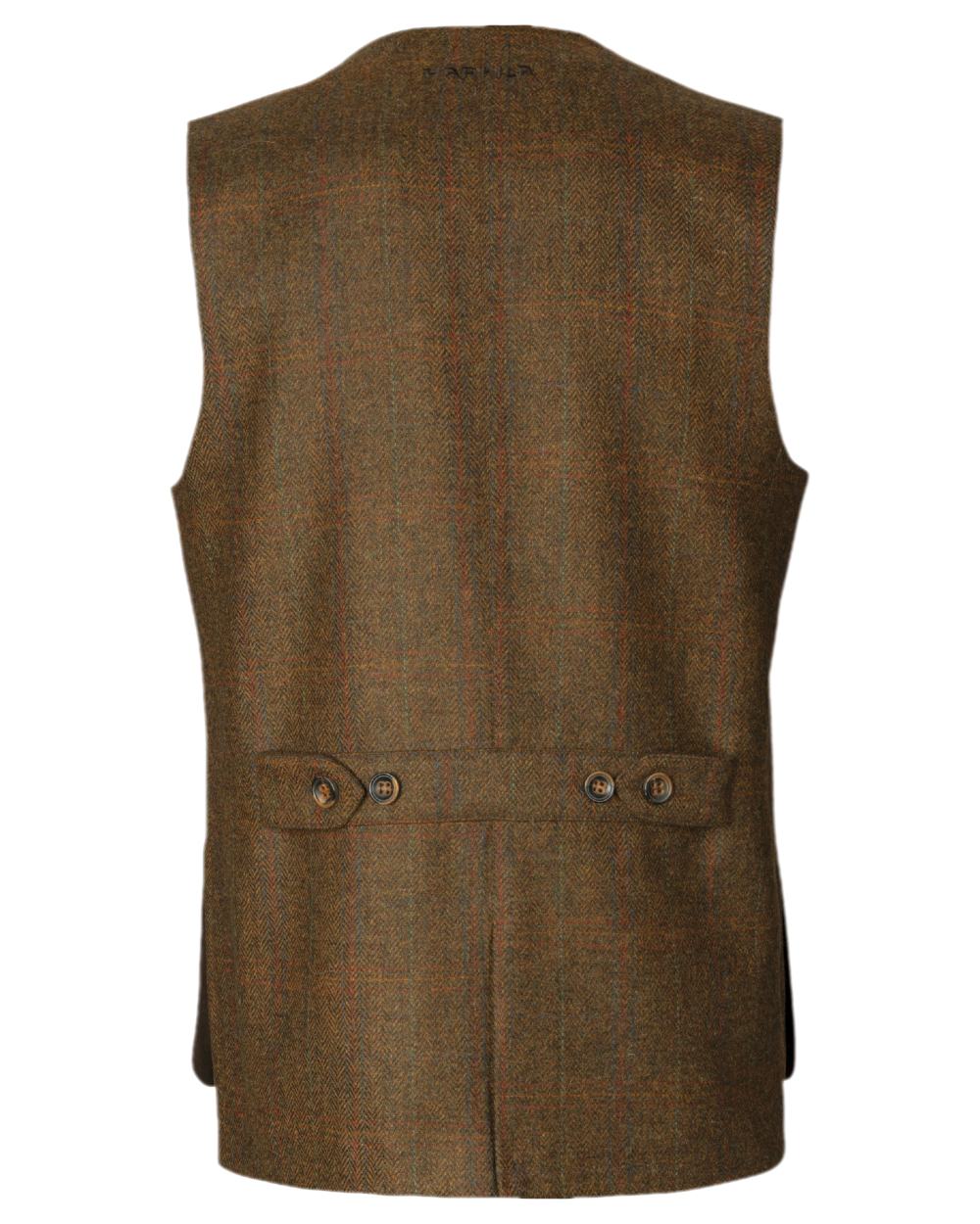 Terragon Brown Coloured Harkila Kenmore Shooting Waistcoat on white background #colour_terragon-brown