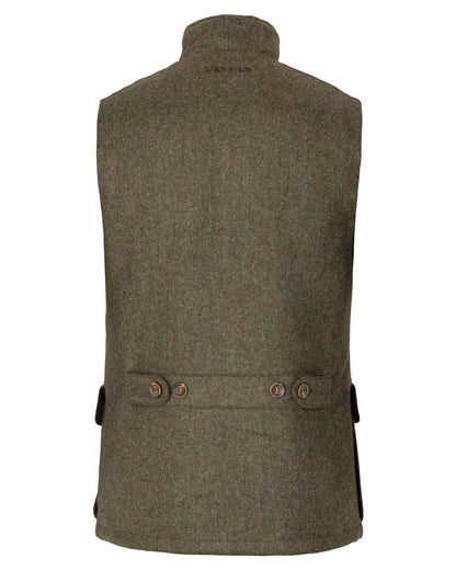 Forest Green Herringbone Coloured Harkila Kenmore Waistcoat on white background #colour_forest-green-herringbone