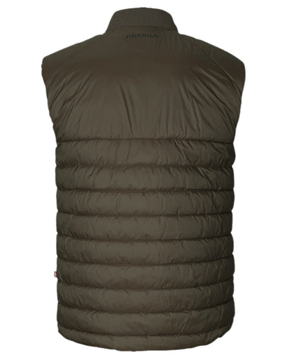 Willow Green Coloured Harkila Logmar Insulated Packable Waistcoat on white background #colour_willow-green