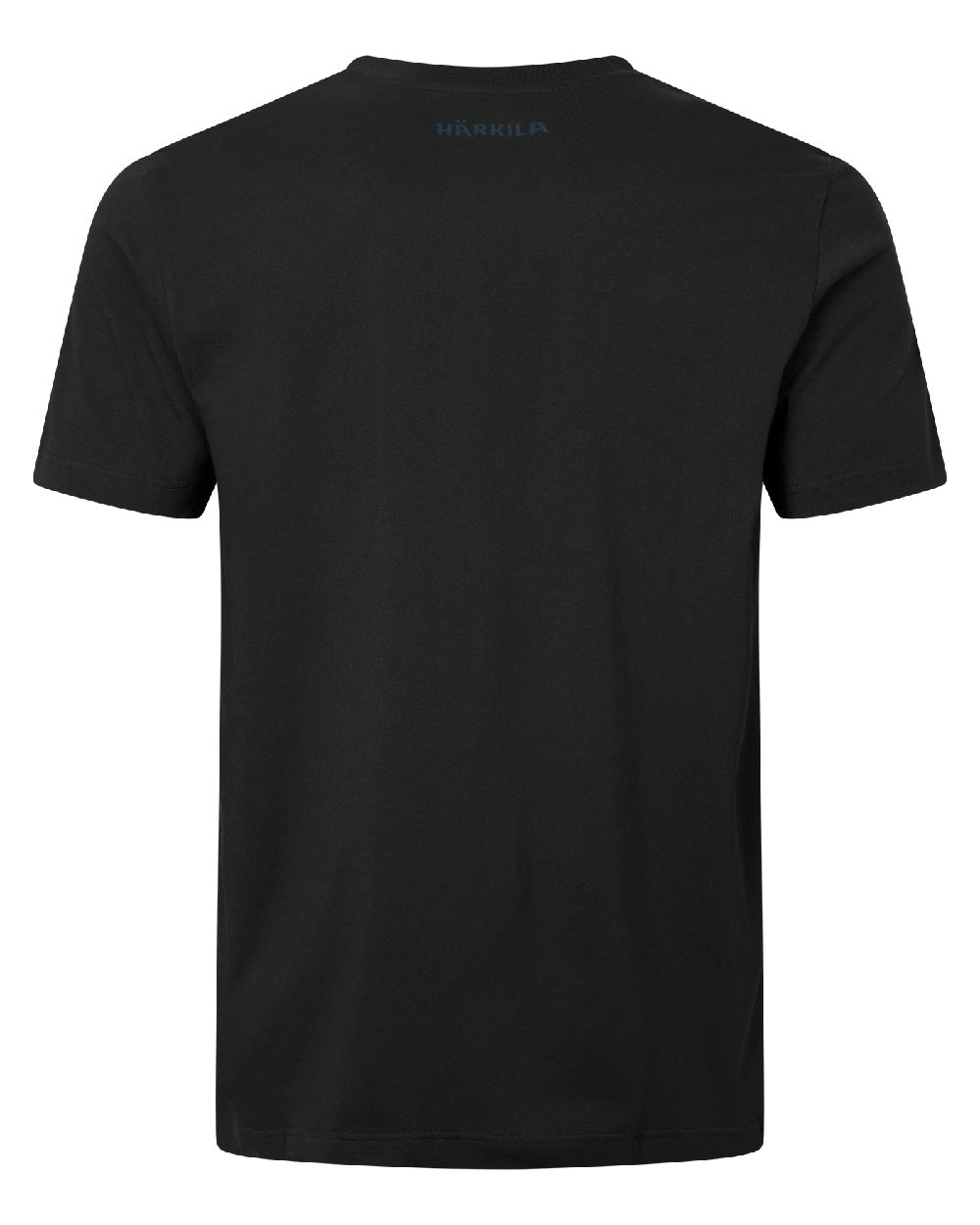 Shadow Brown/Tarmac coloured Harkila Logo Band Short Sleeve T-Shirt on white background #colour_shadow-brown-tarmac