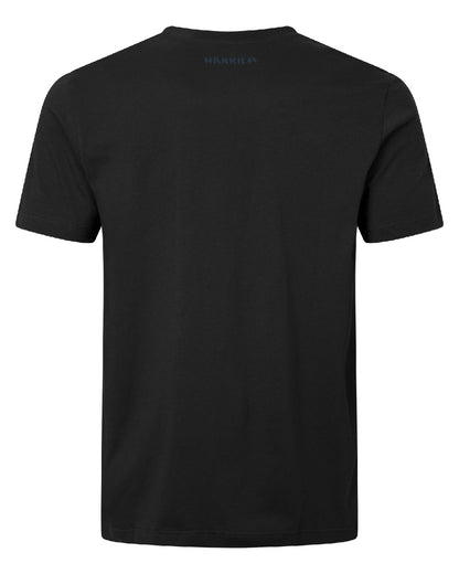 Shadow Brown/Tarmac coloured Harkila Logo Band Short Sleeve T-Shirt on white background #colour_shadow-brown-tarmac