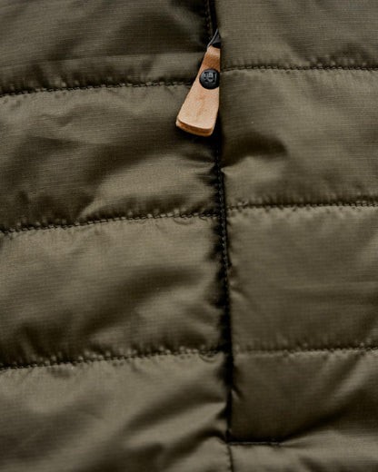 Willow Green Sea Blue Coloured Harkila Mens Kalix HSP Jacket on blurry background #colour_willow-green-sea-blue