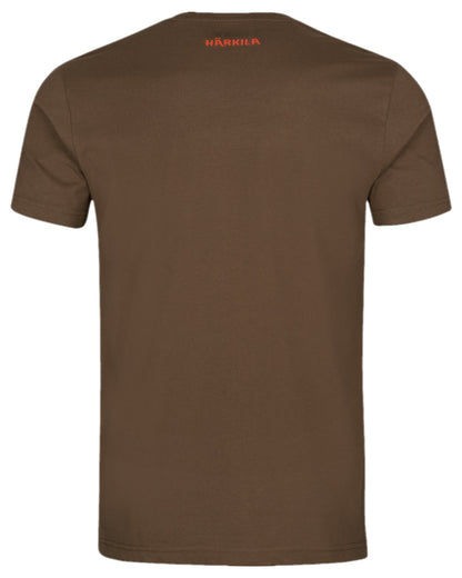 Slate Black Coloured Harkila Mens Nature Short Sleeve T-Shirt on white background #colour_slate-black