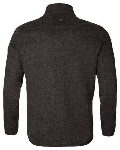 Shadow Brown Coloured Harkila Metso Full Zip Fleece Jacket on white background #colour_shadow-brown