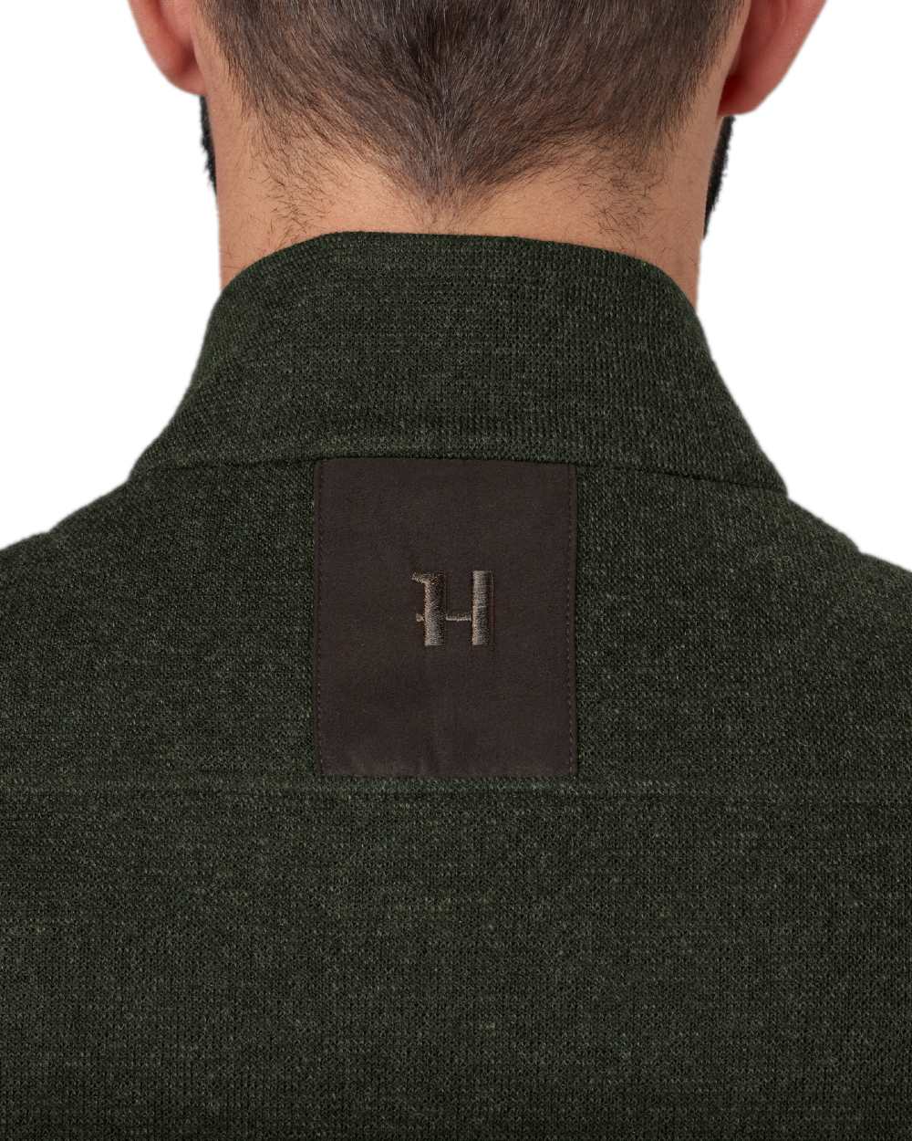 Willow Green Coloured Harkila Metso Full Zip Fleece Jacket on white background #colour_willow-green