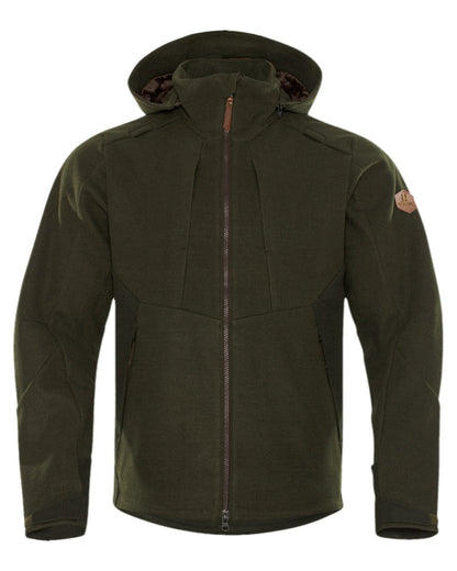 Willow Green Coloured Harkila Metso Hybrid Jacket on white background #colour_willow-green