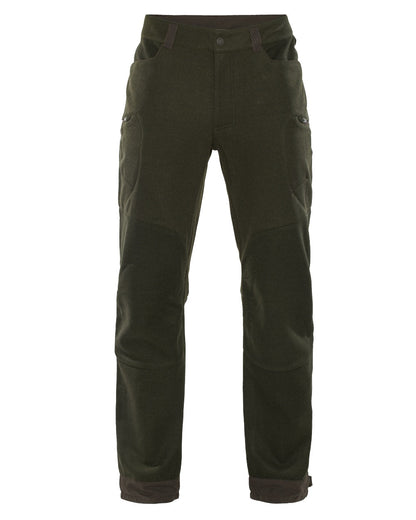 Willow Green Harkila Metso Hybrid Trousers on white background #colour_willow-green
