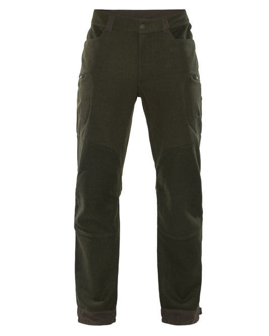 Willow Green Harkila Metso Hybrid Trousers on white background #colour_willow-green