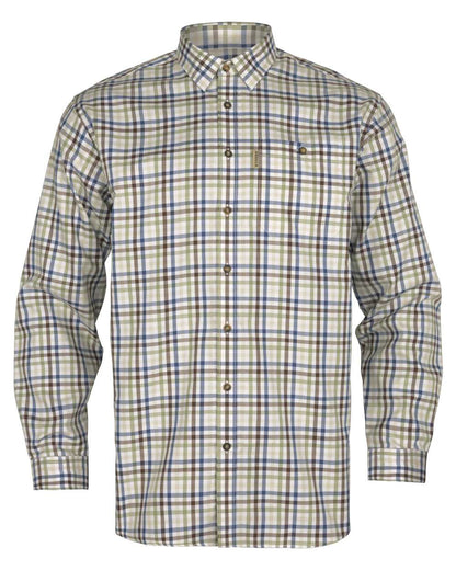 Sea Blue Coloured Harkila Milford Shirt on white background #colour_sea-blue
