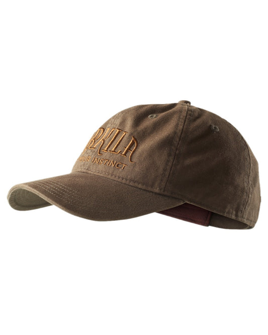 Demitasse Brown Coloured Harkila Modi Cap on white background #colour_demitasse-brown