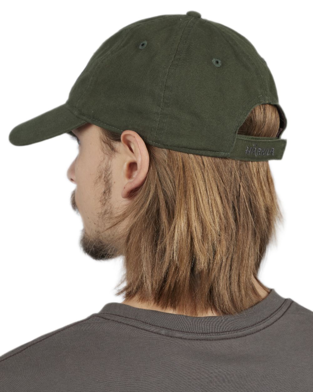 Duffel Green Coloured Harkila Modi Cap on white background #colour_duffel-green