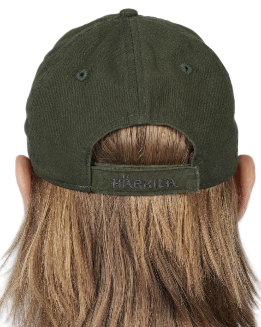 Duffel Green Coloured Harkila Modi Cap on white background #colour_duffel-green