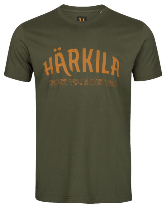 Rosin Coloured Harkila Modi Short Sleeve T-Shirt on white background #colour_rosin