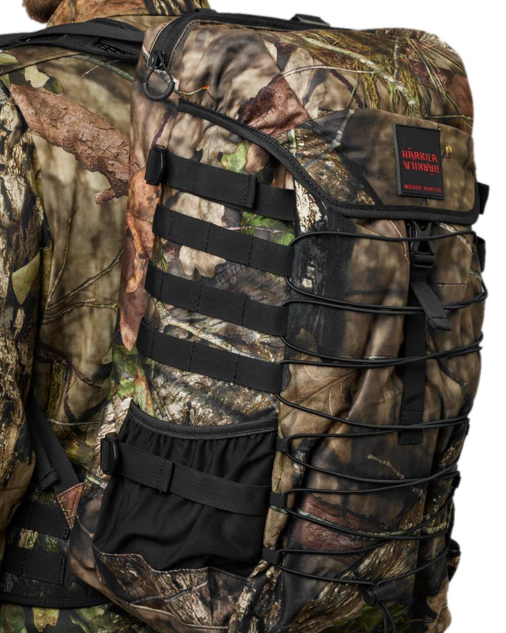 Mossy Oak Breakup Country Coloured Harkila Moose Hunter 2.0 Backpack on white background #colour_mossy-oak-breakup-country