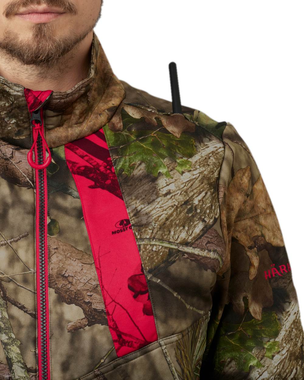 Mossy Oak Break-Up Country Coloured Harkila Moose Hunter 2.0 Fleece Jacket on white background #colour_mossy-oak-break-up-country
