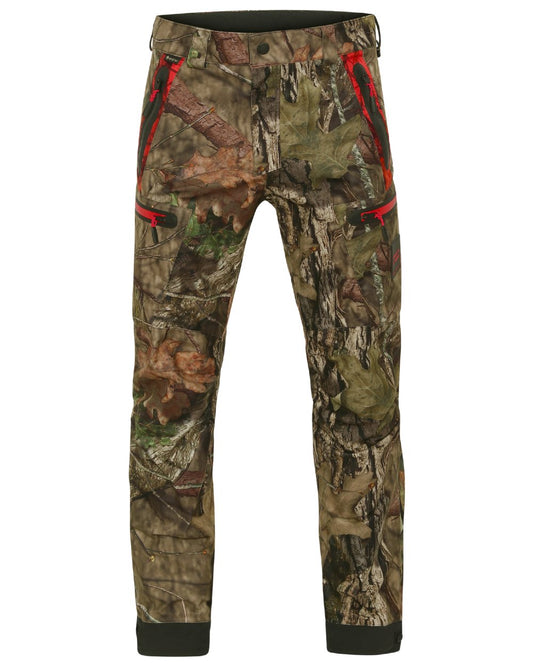 MossyOak Break-Up Country MossyOak Red Coloured Harkila Moose Hunter 2.0 GTX Trousers on white background #colour_mossyoak-break-up-country-mossyoak-red
