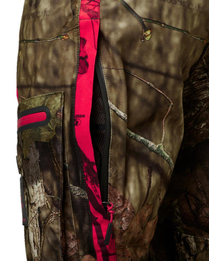 MossyOak Break-Up Country MossyOak Red Coloured Harkila Moose Hunter 2.0 GTX Trousers on white background #colour_mossyoak-break-up-country-mossyoak-red
