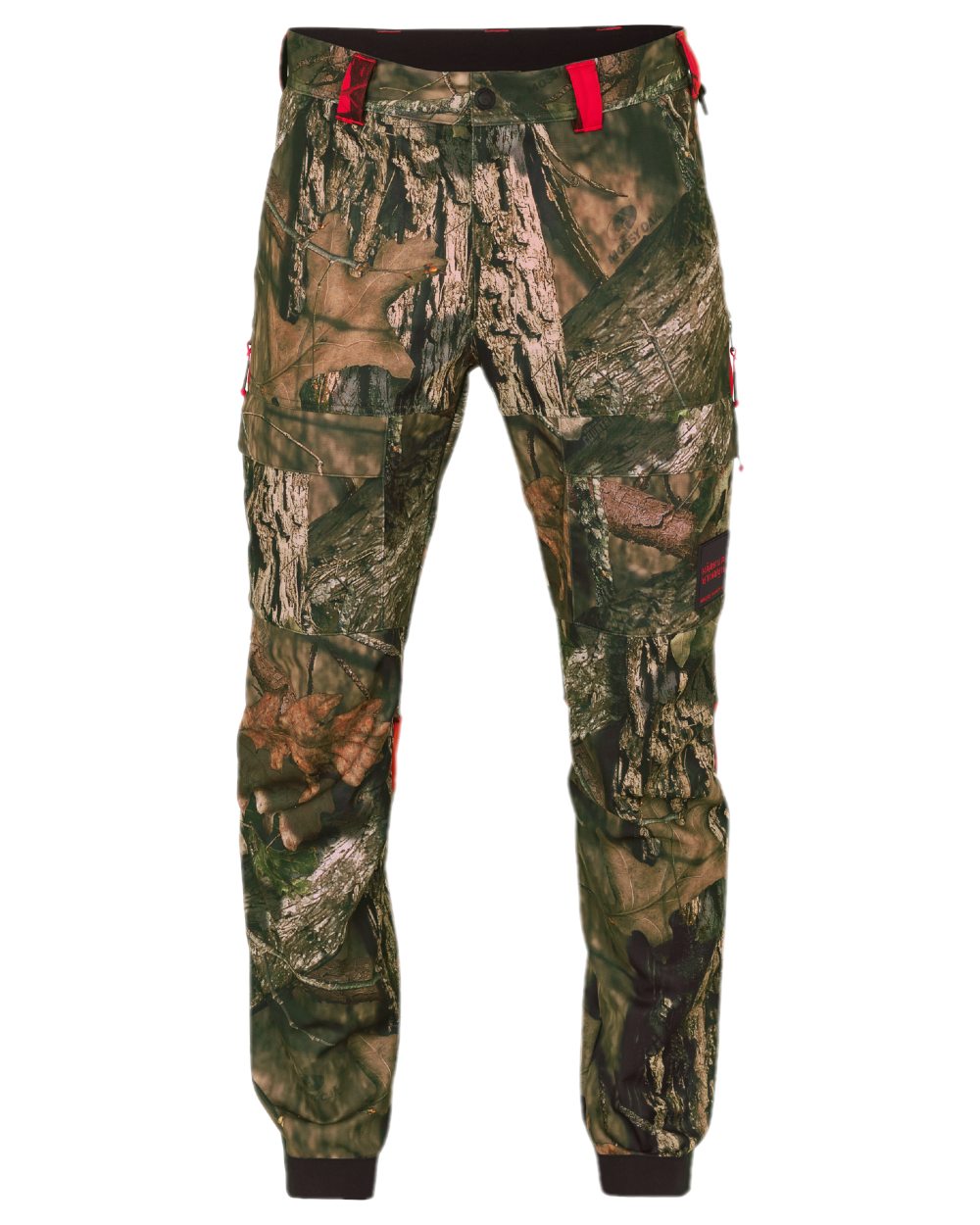 Mossy Oak Break-Up Country Red Coloured Harkila Moose Hunter 2.0 Light Trousers on white background #colour_mossy-oak-break-up-country-red