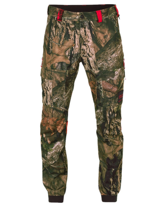 Mossy Oak Break-Up Country Red Coloured Harkila Moose Hunter 2.0 Light Trousers on white background #colour_mossy-oak-break-up-country-red