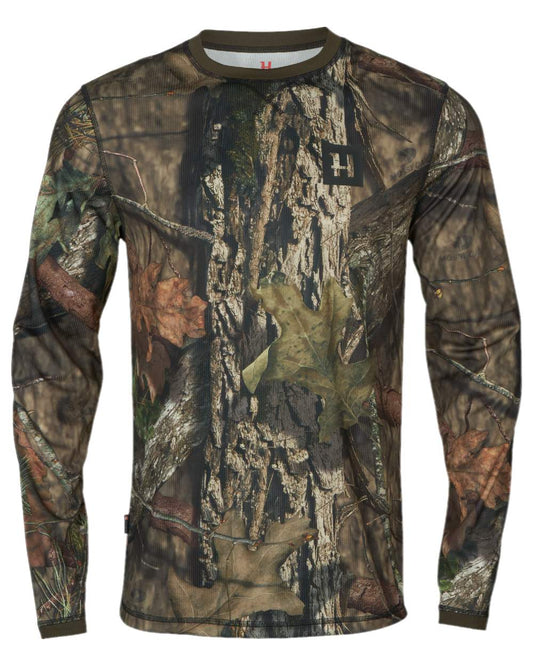 Mossy Oak Break-Up Country Coloured Harkila Moose Hunter 2.0 T-Shirt on white background #colour_mossy-oak-break-up-country