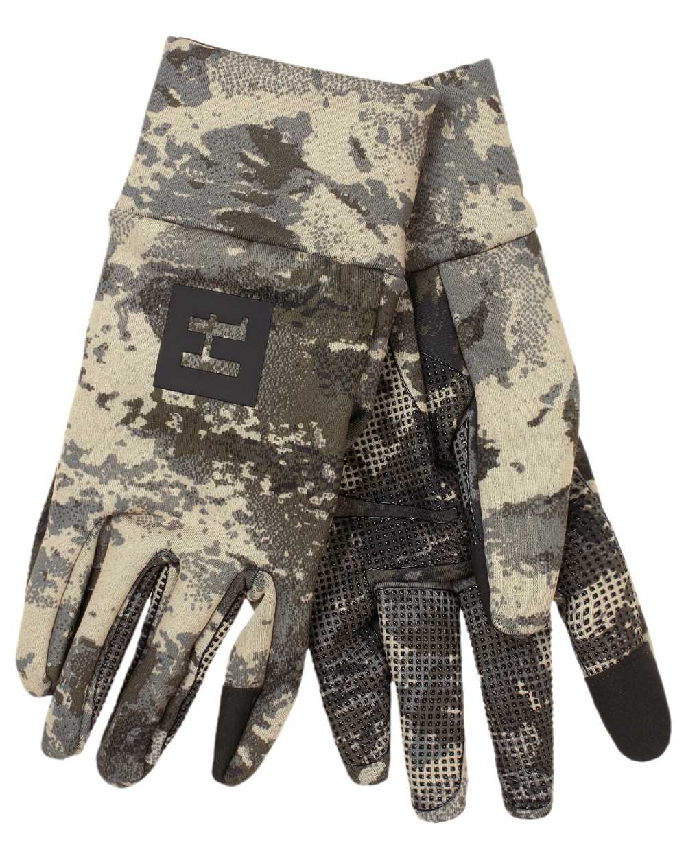 AXIS Mountain Coloured Harkila Mountain Hunter Expedition Fleece Gloves on white background #colour_axis-mountain