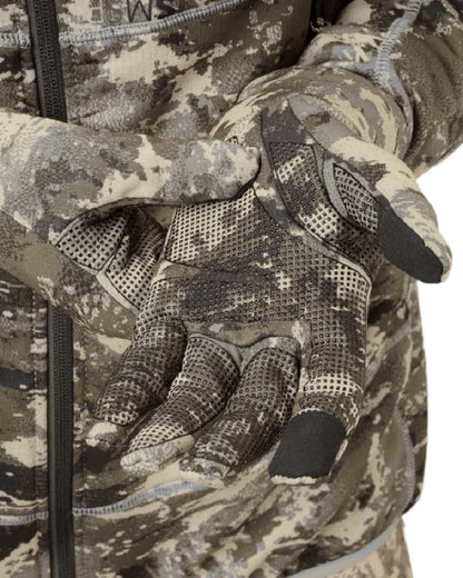 AXIS Mountain Coloured Harkila Mountain Hunter Expedition Fleece Gloves on white background #colour_axis-mountain