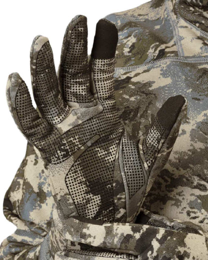 AXIS Mountain Coloured Harkila Mountain Hunter Expedition Fleece Gloves on white background #colour_axis-mountain