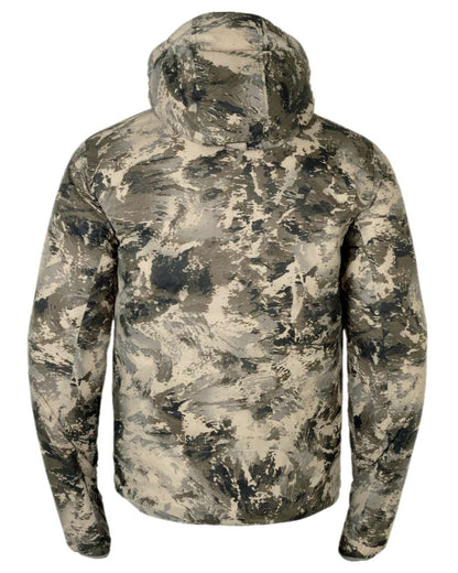 AXIS Mountain Coloured Harkila Mountain Hunter Expedition Packable Down Jacket on white background #colour_axis-mountain