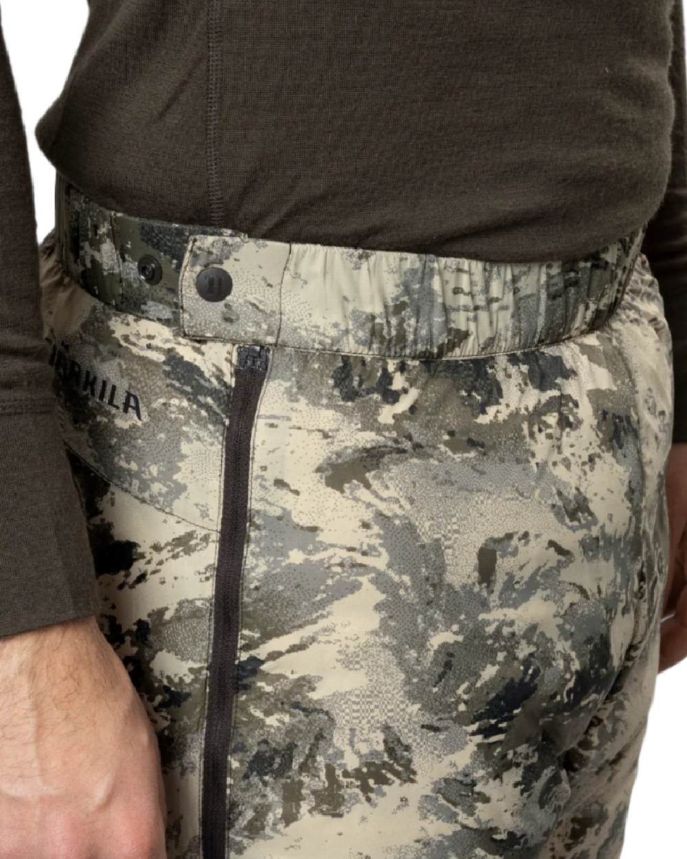 AXIS Mountain Coloured Harkila Mountain Hunter Expedition Packable Down Trousers on white background #colour_axis-mountain