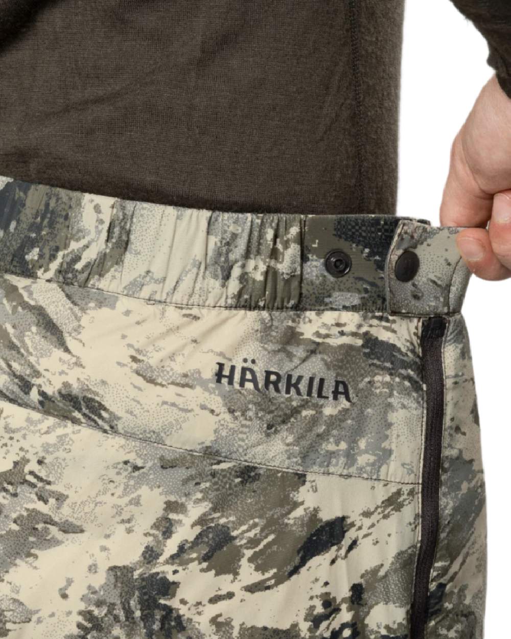 AXIS Mountain Coloured Harkila Mountain Hunter Expedition Packable Down Trousers on white background #colour_axis-mountain
