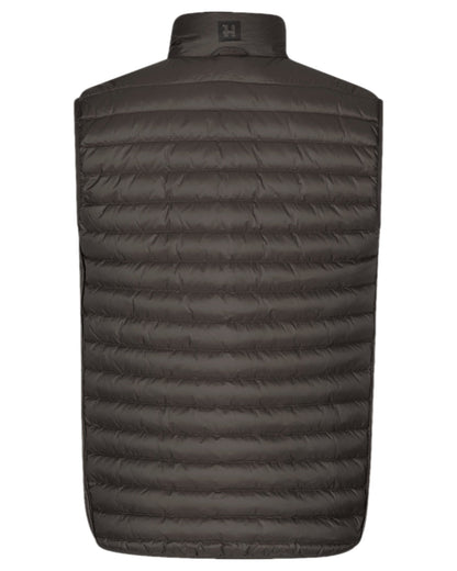 AXIS Mountain Shadow Brown Coloured Harkila Mountain Hunter Expedition Reversible Down Waistcoat on white background #colour_axis-mountain-shadow-brown