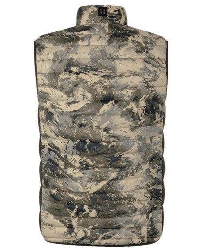 AXIS Mountain Shadow Brown Coloured Harkila Mountain Hunter Expedition Reversible Down Waistcoat on white background #colour_axis-mountain-shadow-brown