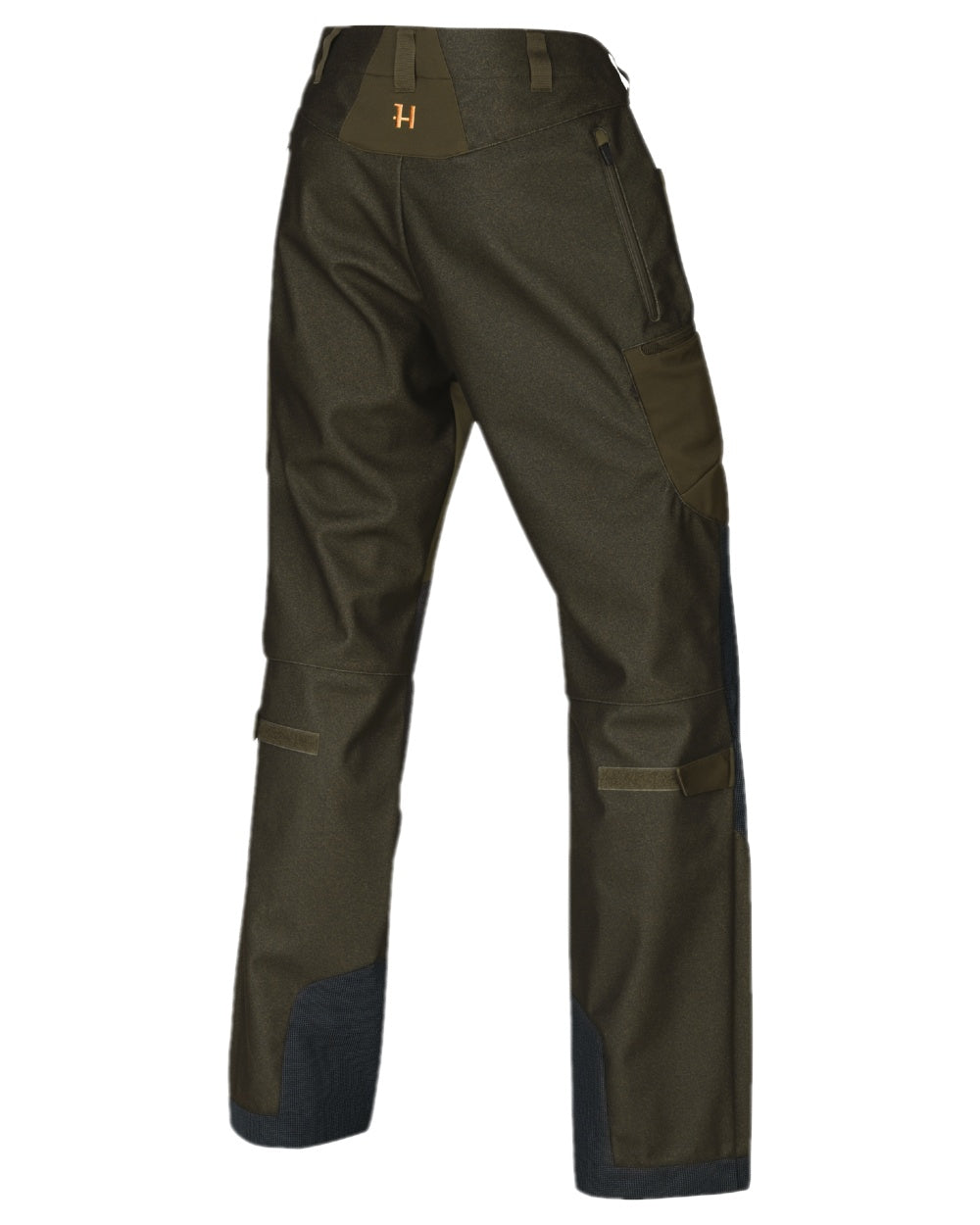 Willow Green Coloured Harkila Mountain Hunter Hybrid Trousers on white background #colour_willow-green
