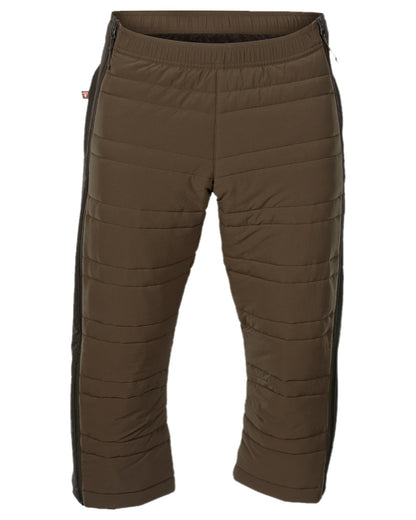Hunting Green Shadow Brown Coloured Harkila Mountain Hunter Insulated Breeks on white background #colour_hunting-green-shadow-brown