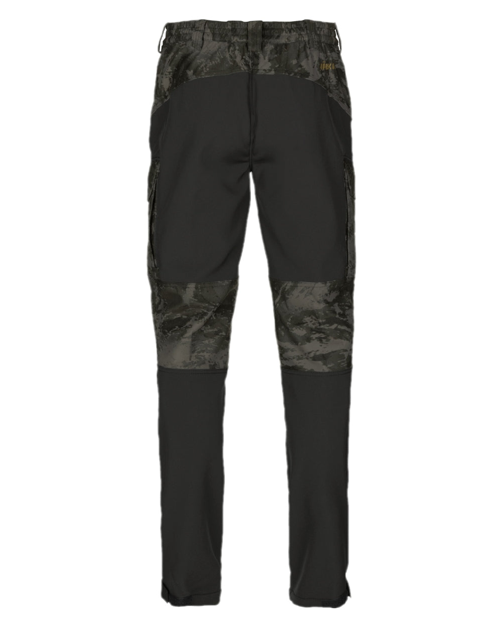 AXIS Black Black Coloured Harkila NOCTYX Camo Silent Trousers on white background #colour_axis-black-black