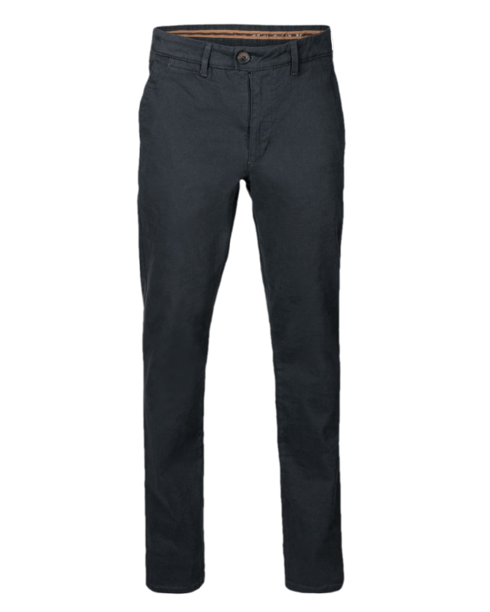 Dark Navy Coloured Harkila Norberg Chinos on white background #colour_dark-navy