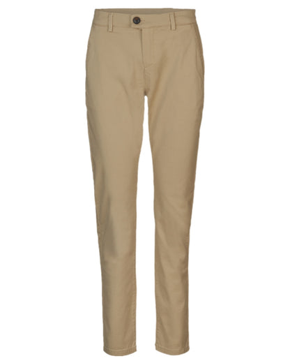 Sand Coloured Harkila Norberg Lady Chinos on white background #colour_sand
