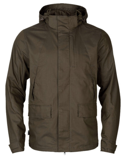Willow Green Coloured Harkila Nordic Hunter HWS Jacket on white background #colour_willow-green