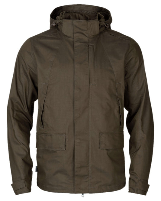 Willow Green Coloured Harkila Nordic Hunter HWS Jacket on white background #colour_willow-green